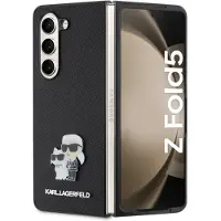 Karl Lagerfeld Klhczfd5sakcnpk Z Fold5 F946 Saffiano Karl&choupette Pin Phone Case Clair