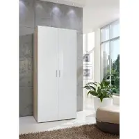 Wimex Armoire Malta Armoire multifonctionnelle Finition au choix : chêne brut / blanc brillant