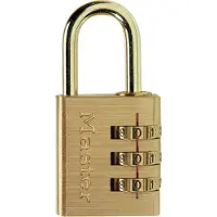 Masterlock Cadenas à combinaison programmable laiton 30mm anse d.5xh.24mm