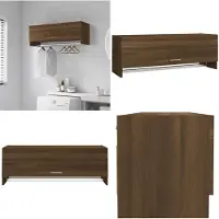 vidaXL Armoire brun aspect chêne 100x32,5x35 cm Bois composite - Armoire - Penderie - Armoire murale