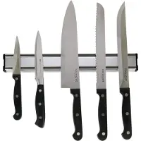 Kitchencraft Kitchen Craft Porte-couteaux magnétique en fonte de luxe, chromé