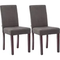 CLP lot de 2 chaises de salle à manger Ina tissu cappuccino