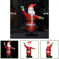The Living Store Père Noël LED Gonflable avec LEDs Décoration de Noël IP44 3 m