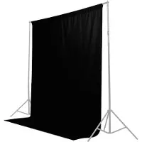 Caruba tissu de fond 2x3m Noir