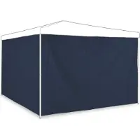 Relaxdays Paroi Latérale Tonnelle, Lot De 2, Panneau Pour Pavillon 3 X 2 M, Imperméable, Sans Fenêtres, Bleu Foncé