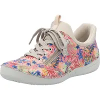 Rieker Baskets basses beige clair / bleu / orange clair / rose