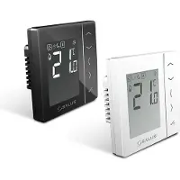 Salus avec câble, régulateur de température digital - journalier, 230V (VS35W), Thermostat, Blanc, Noir