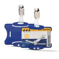 Durable Porte-carte avec clip pour 1 carte 1 paquet de 25 pièces 811806