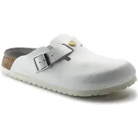 Birkenstock Unisexe, Sandales, Boston ESD cuir naturel normal, Blanc, (39)