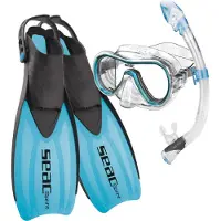 Seac Sub Tris Sprint Dry Snorkeling Set Bleu EU 42-44