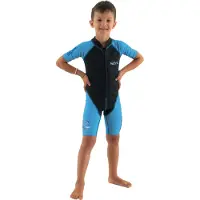Seac Sub Dolphin 1.5 Mm Junior Short Sleeve Shorty Bleu,Noir 5 Years Garçon