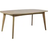 Ebuy24 Martha Table de salle à manger avec espace pour 2 plaques supplémentaires, finition chêne délavé.