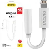 Dudao Adaptateur USB Lightning - Jack 3.5mm Bialy _20200226113316 0.1 m Blanc