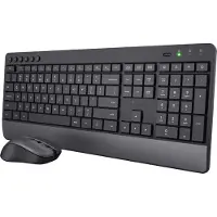 Trust Trezo keyboard Mouse included Universal RF Wireless QWERTZ German Black