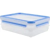 Tefal K30288 Boîte rectangulaire 0,6 L Bleu, Transparent 2 pièce(s)