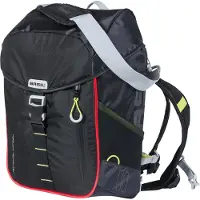 Basil Sac à dos Miles aurore boréale black lime, 31x17x44cm, 17ltr, imperméable