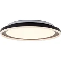Brilliant Pederson Applique murale et plafonnier à LED noirs | Ø 45cm | 22W 2300 lumens 3000 Kelvin | Métal/plastique
