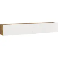 En.casa Table TV 'Lapinlahti' 180 x 31,5 x 29,5 cm chêne rustique / blanc