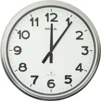 MAUL Horloge murale MAULride Ø 61 x 7.1 cm radiocommandée plastique 1 x AA (1.5 V) argenté