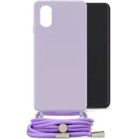 Mobilize Lanyard Gelly Case (Samsung Galaxy A03), Coque pour téléphone portable, Violet