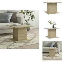 vidaXL Table basse Chêne Sonoma 55,5x55,5x40 cm Bois composite - Tables basses