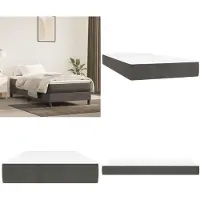 vidaXL Matelas à ressorts ensachés gris foncé 90x200x20 cm velours - Matelas à ressorts ensachés - Matelas - Meubles de chambre à coucher