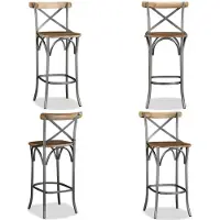 vidaXL tabouret de bar en bois massif de manguier - tabouret de bar - tabouret de bar - tabourets de bar - tabourets de bar - tabourets de bar