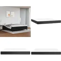 vidaXL Matelas à ressorts ensachés Noir 180x200x20 cm Cuir synthétique - Matelas à ressorts ensachés - Matelas - Meubles de chambre à coucher