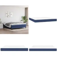 vidaXL Matelas à ressorts ensachés bleu 180x200x20 cm Tissu - Matelas à ressorts ensachés - Matelas - Meubles de chambre à coucher