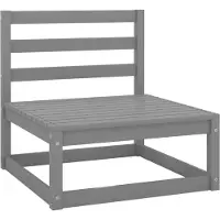 vidaXL Ensemble de salon de jardin 2 pièces avec coussins Gris Pin massif - Ensemble de salon de jardin - Meubles de jardin en bois