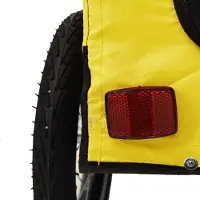 vidaXL Remorque pour vélo Chiens Jaune et noir Tissu Oxford & fer