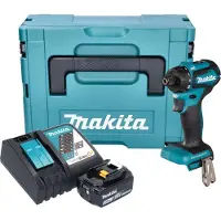 Makita DDF 083 RF1J Perceuse-visseuse sans fil 18 V 40 Nm 1/4'' Brushless + 1x batterie 3,0 Ah + chargeur + Makpac