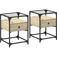 vidaXL Tables de chevet 2 pcs chêne sonoma 40x40x55 cm bois ingénierie