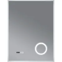 Pro-Tec Miroir de salle de bain LED 'Lizzano' avec 120 LED cadre en aluminium 60 x 80 cm blanc