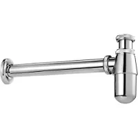 TRIZERATOP Siphon pour lavabo Flasque, chrome