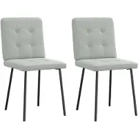 vidaXL Chaise de salle à manger 2 pcs. Gris clair velours