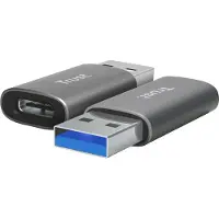 Trust Calyx USB Type-C USB Type-A Gris