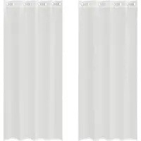 vidaXL Voile Rideaux avec illets 2 pcs. Blanc