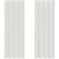 vidaXL Voile Rideaux avec illets 2 pcs. Blanc