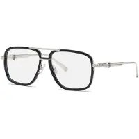 Philipp Plein Lunettes de Vue VPP063M 58/15/145 Palladio lucido c/parti nero semilucido Metallo MAN VPP063M