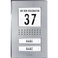 M-E MODERN-ELECTRONICS Interphone-portier filaire Unité extérieure ADV-120.1 EG Maison à 2 familles inox (ADV-120.1 EG)
