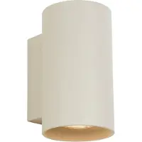 QAZQA Applique murale moderne beige GU10 Ø 50 mm 2 lumières - Sandy