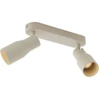 QAZQA Spot encastré rond beige GU10 50 mm 2 lumières - Stanley