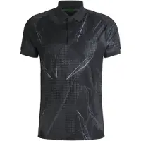BOSS pour homme. 50537757 Polo Paddy Desert Active noir (L), Casuel, Polyester, Manche courte