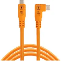 Tether Tools TetherPro Optima 10G USB-C, 1,8 m (6'), droit vers l'orange droit.