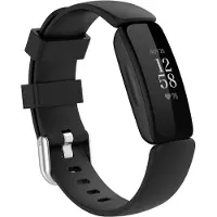 Cover-Discount Fitbit Inspire 2 - Bracelet de remplacement en silicone noir (Silicone), Sangles de montre, Noir
