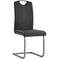 The Living Store Chaise cantilever 6 pcs. Gris Similicuir