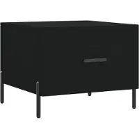 The Living Store Table basse noire 50x50x40 cm bois composite