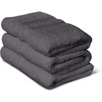 Lovely Home Serviettes De Bain X3 Lovely Home Gris Anthracite 50 X 100 Cm 100% Coton 500 G/M²