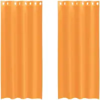 vidaXL Voile Rideaux avec oeillets 2 pcs. Orange 140x225 cm